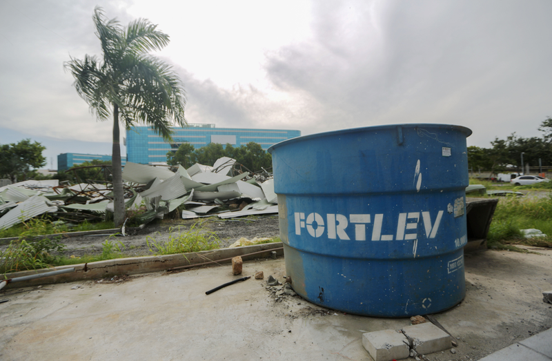 The former site of the Olympic media center has now been deemed a health hazard (Image: Getty)